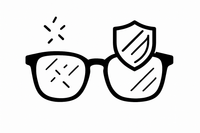 anti scratch glasses icon