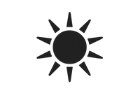 sun icon, black , transparent backround